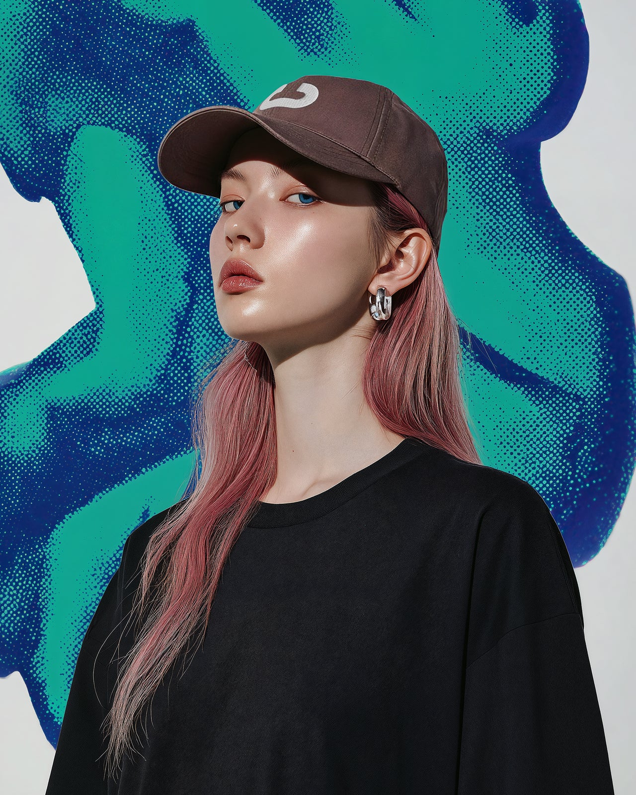 캡【Logo】(3983501)다크 브라운/카키/블랙