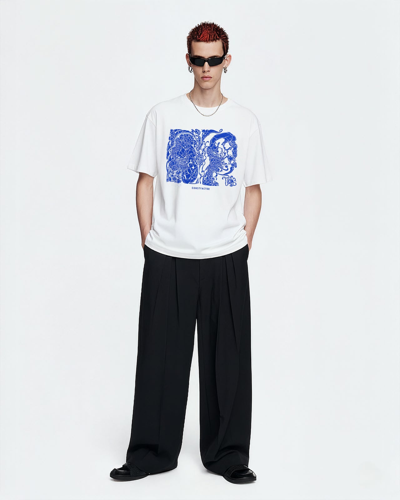 T셔츠【FRACTURED BY DESIGN】(8661574) 화이트