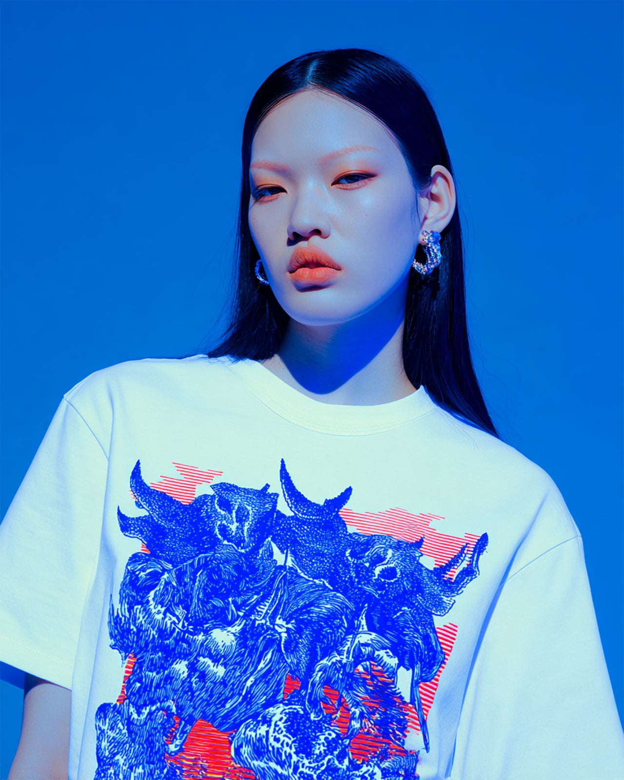 T셔츠【BEEF OR BELIEF?】(8820815) 화이트