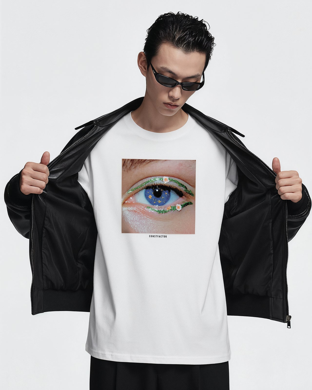 롱 슬리브 T셔츠【STARGAZED LIES】(4352784) 화이트