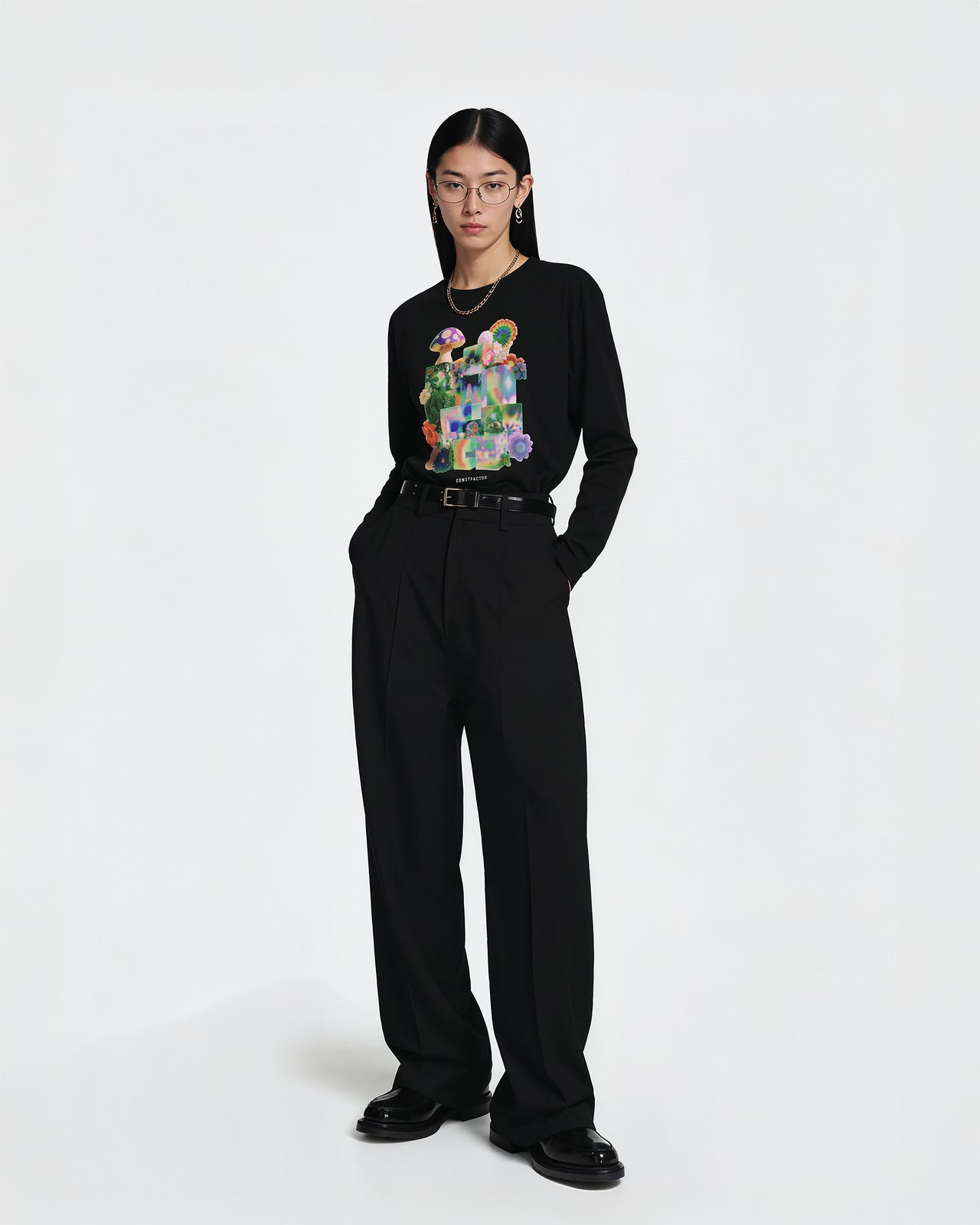 롱 슬리브 T셔츠【TOXIC CUTE】(5696451)블랙