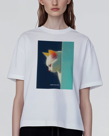 T-shirt [White Kitten] (1435571) White