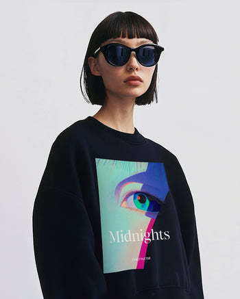 Sweatshirt [TOKYO MANGA GIRL / Midnights] (2477915) Black