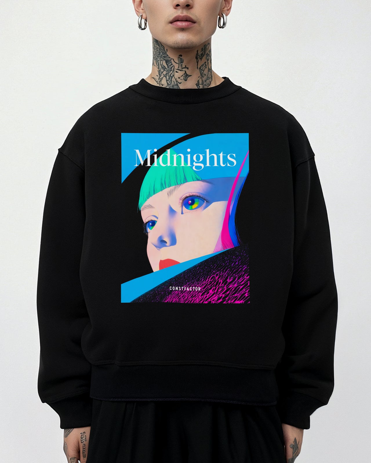 Sweatshirt [TOKYO MANGA GIRL / Midnights] (3587027) Black