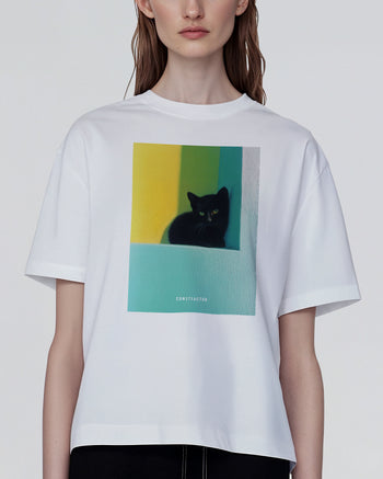 Tシャツ【Black Kitten】（4387626）ホワイト