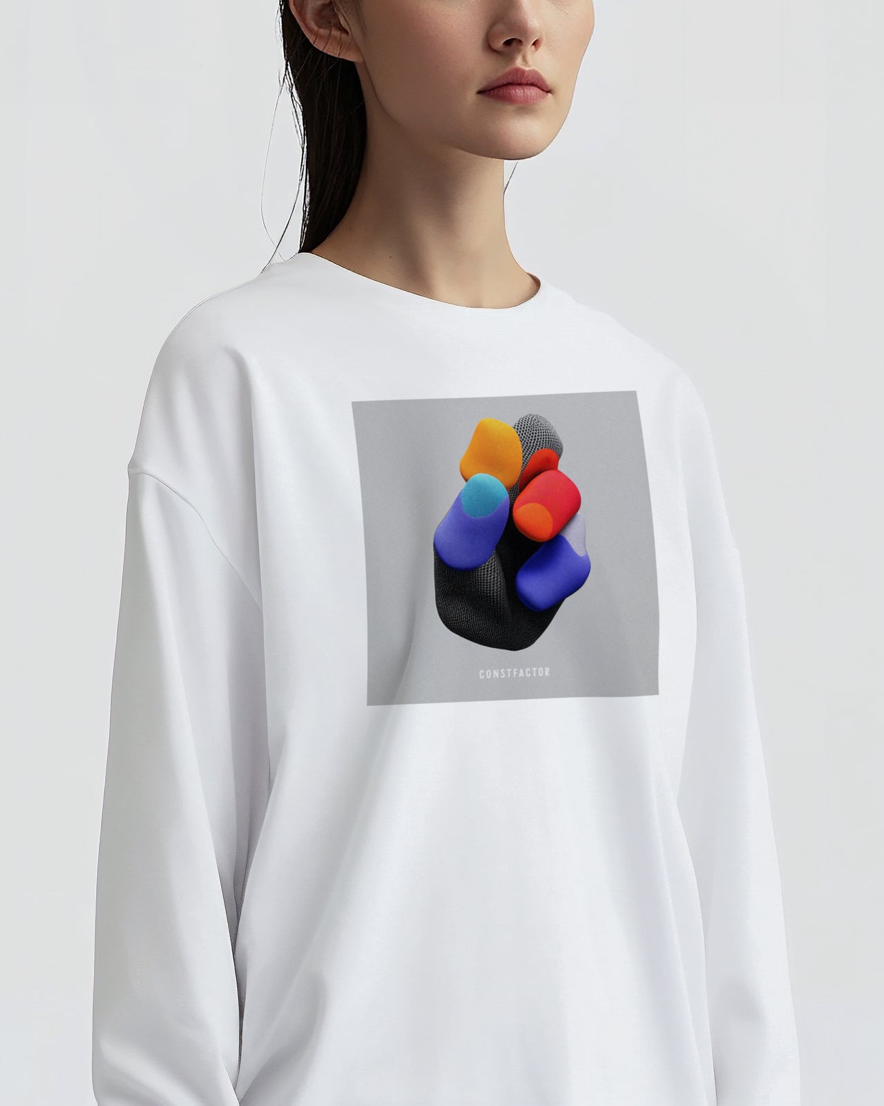 Long sleeve T-shirt [Touch] (6493228) White