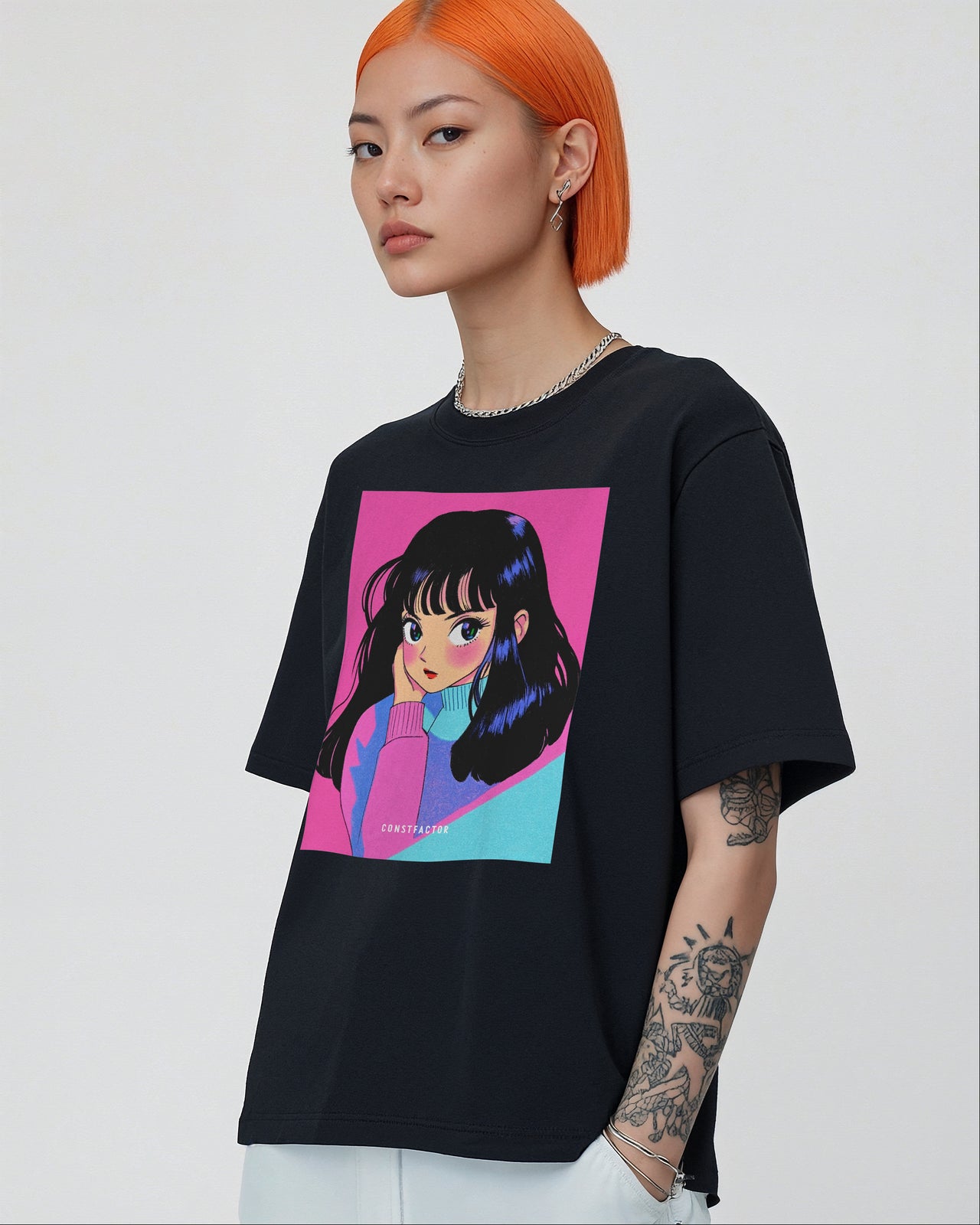 Tシャツ【Tokyo Manga Girl】（9987539）ホワイト／ブラック