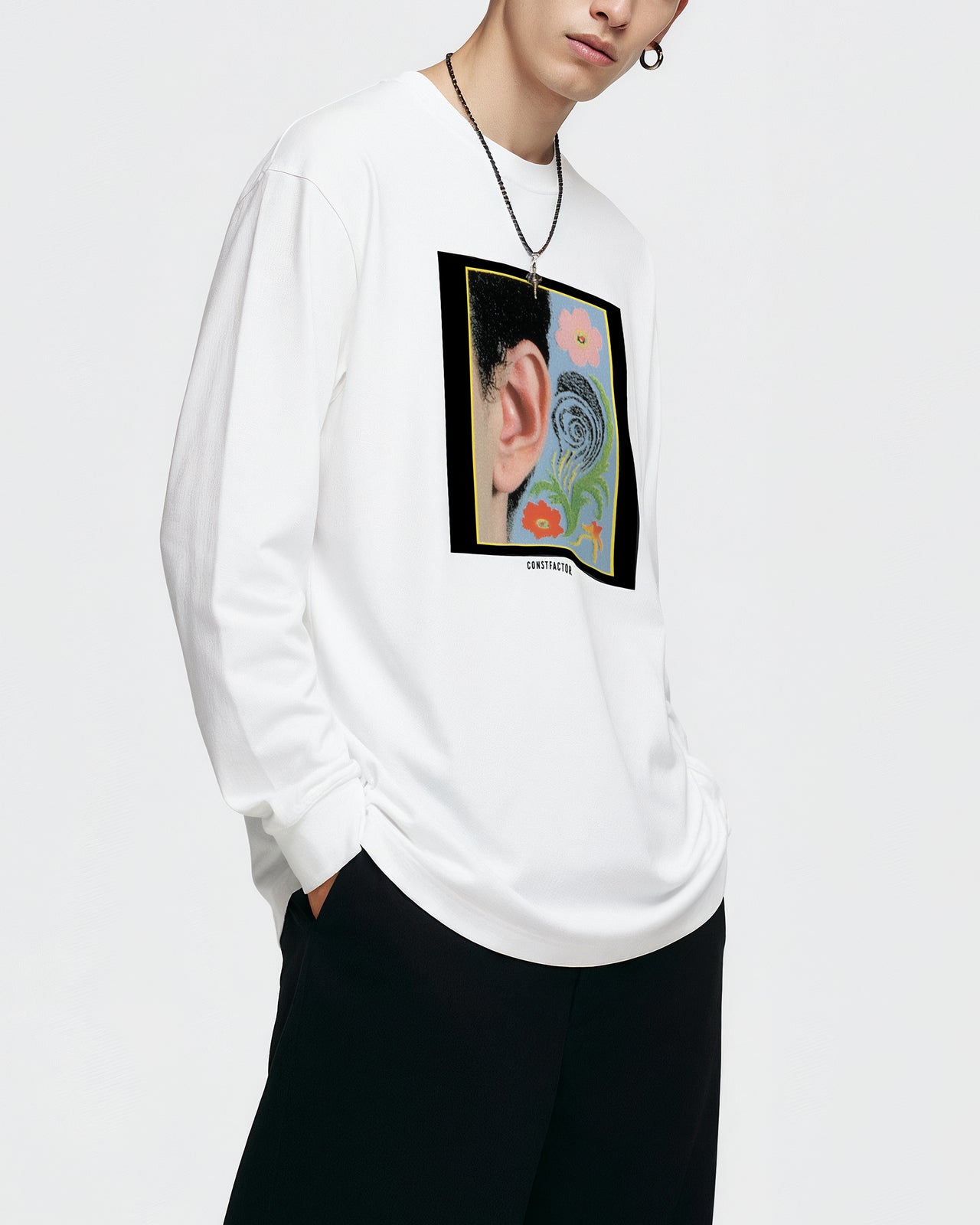 Long-sleeved T-shirt [LO-FI LISTENER] (2685130) White