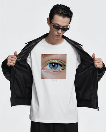 롱 슬리브 T셔츠【STARGAZED LIES】(4352784) 화이트
