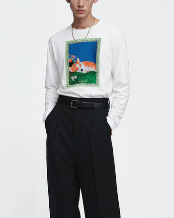 ロングスリーブTシャツ【 IN CASE OF NOTHING 】（3377711）ホワイト