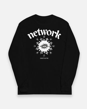 ロングスリーブTシャツ【 network 】（4263104）ブラック