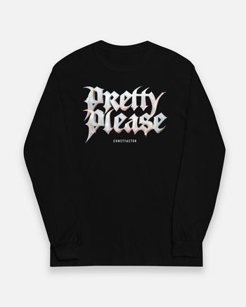 ロングスリーブTシャツ【 Pretty Please 】（4376492）ブラック