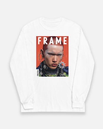 ロングスリーブTシャツ【 FRAME：GLITTER IS VIOLENT 】（4986831）ホワイト